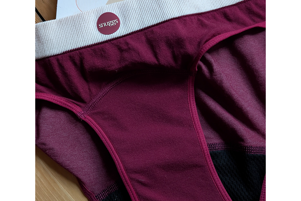 Best period pants IndyBest review Snuggs Sunday briefs in cherry
